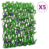 Vidaxl plante artificielle ivy sur latwerk 5 st s'étend 180x70 cm vert