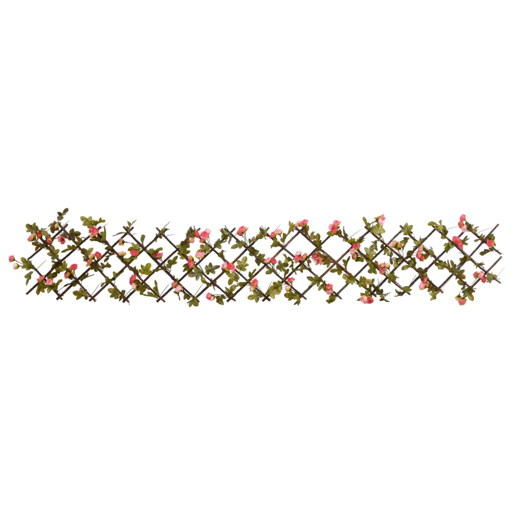 Vidaxx künstliche Efeupflanze am Spalier ausziehbar 180x20 cm dunkelrosa