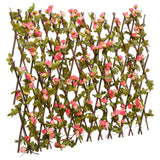 Vidaxx künstliche Efeupflanze am Spalier ausziehbar 180x60 cm dunkelrosa