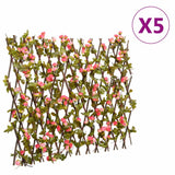 Vidaxl Artificial Plant ivy Latwerk 5 ST Extends 180x60 cm Dark pink