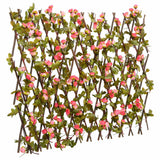 Vidaxx Kunstpflanze Efeu-Spalier 5 Stück ausziehbar 180x60 cm dunkelrosa