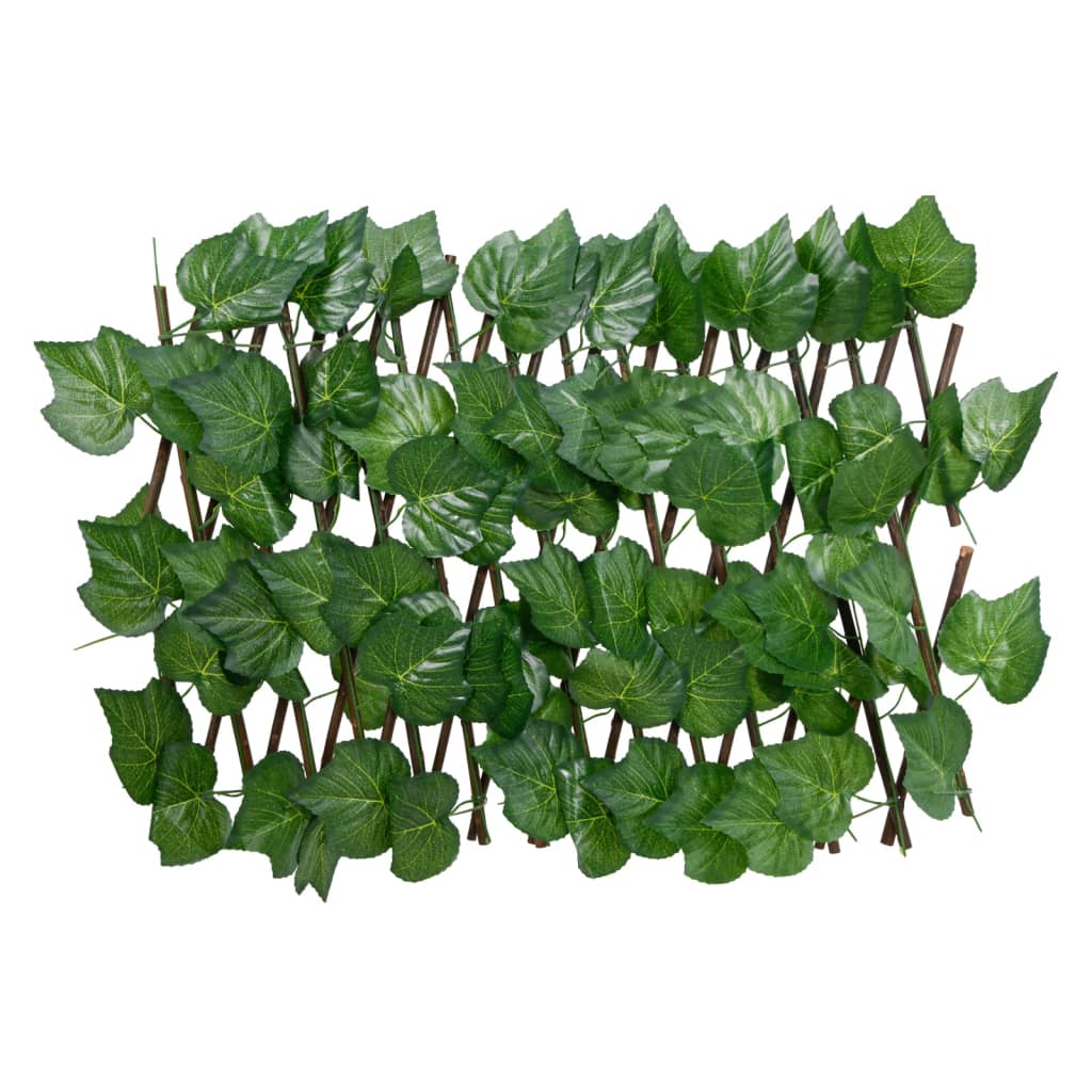 Vidaxl feuille de raisin de la plante artificielle sur l'extension de la latte de 180x20 cm vert