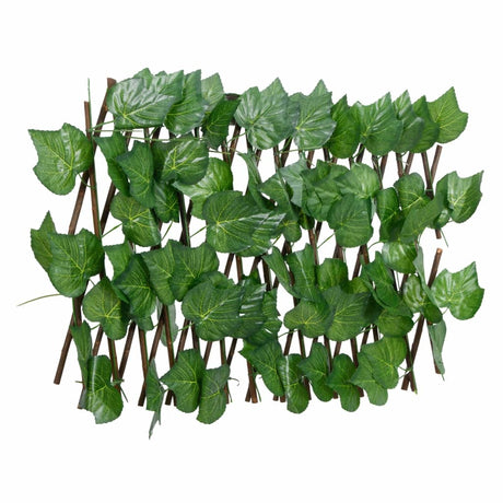 Vidaxx Kunstpflanze Weinblattspalier 5 Stk. ausziehbar 180x20 cm grün