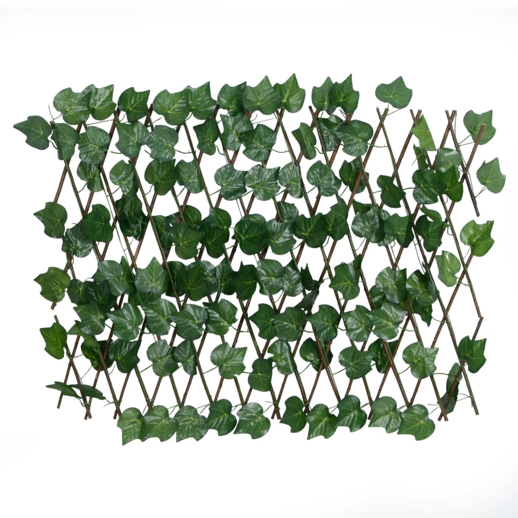 Vidaxl feuille de raisin de plante artificielle sur la latte extensible 190x60 cm vert