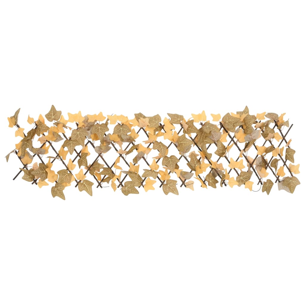 Vidaxx Kunstpflanze Ahornblatt am Spalier ausziehbar 180x30 cm Orange
