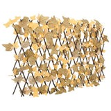 Vidaxx Kunstpflanze Ahornblatt am Spalier ausziehbar 180x60 cm Orange