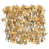 Vidaxx Kunstpflanze Ahornblatt am Spalier ausziehbar 180x60 cm Orange
