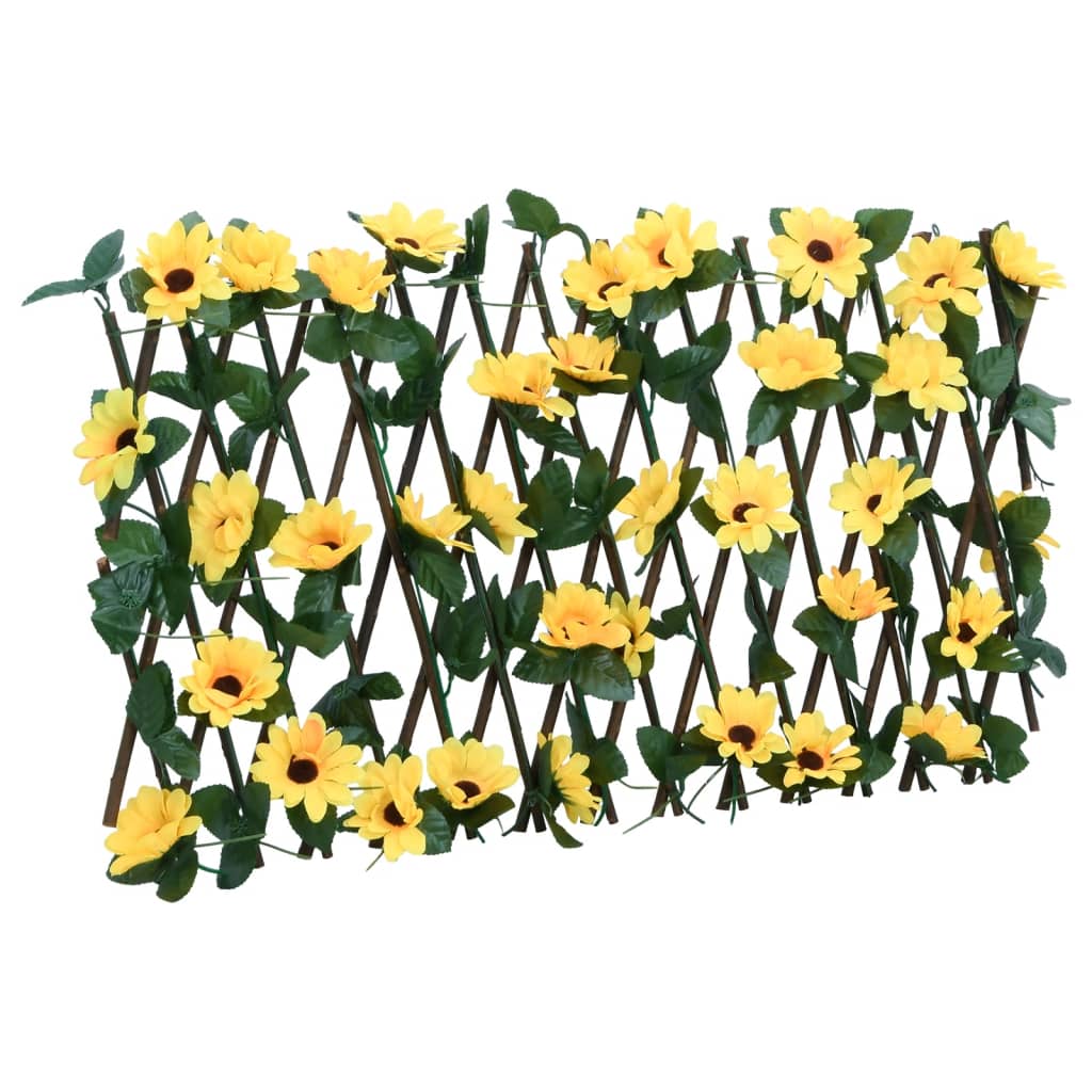 Vidaxl plante artificielle Ivy sur latwerk extrable 180x20 cm jaune