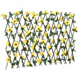 Vidaxx künstliche Efeupflanze am Spalier 5 Stück ausziehbar 180x60 cm gelb