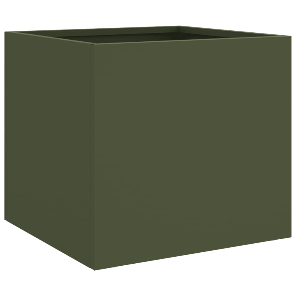 Vidaxl Planning Box 32x30x29 cm de acero oliva verde