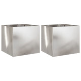 Vidaxl Planters 2 st 32x30x29 cm Stainless steel silver colored