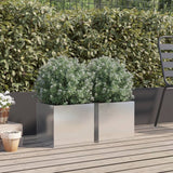 Vidaxl Planters 2 st 32x30x29 cm Stainless steel silver colored