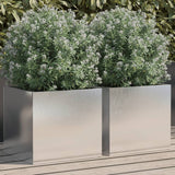 Vidaxl Planters 2 st 32x30x29 cm Stainless steel silver colored