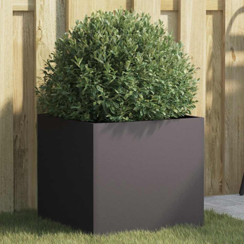 Vidaxx Pflanzgefäß 42x40x39 cm Stahl schwarz