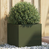 Vidaxl Planning Box 42x40x39 cm de acero oliva verde