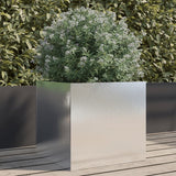 Vidaxx Pflanzgefäß 42x40x39 cm Edelstahl silberfarben
