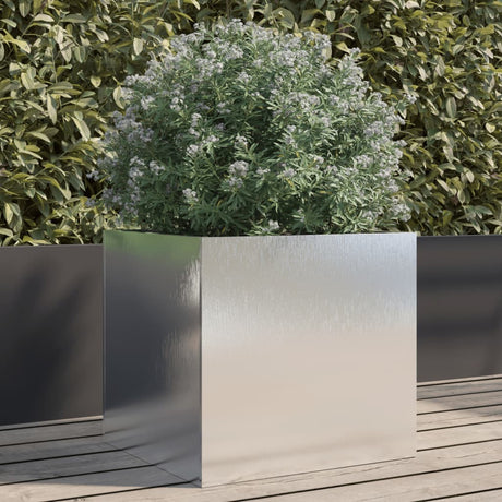 Vidaxx Pflanzgefäß 42x40x39 cm Edelstahl silberfarben