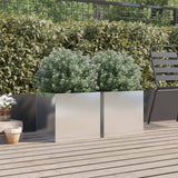 Vidaxl Planters 2 St 42x40x39 cm rustfrit stål sølvfarvet