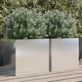 Vidaxl Planters 2 ST 42X40X39 CM Srebrny stal nierdzewna