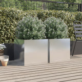 Vidaxl Planters 2 St 49x47x46 cm rustfrit stål sølvfarvet