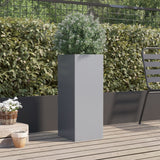 Vidaxl Planter 32x29x75 cm galvaniséiert Stol Sëlwer faarweg