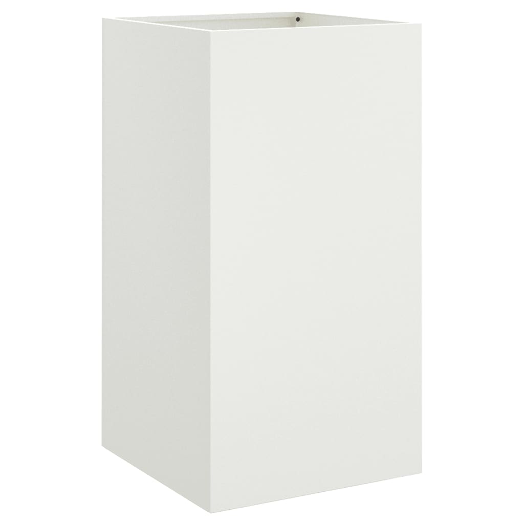 Vidaxx Pflanzgefäß 42x38x75 cm Stahl weiß