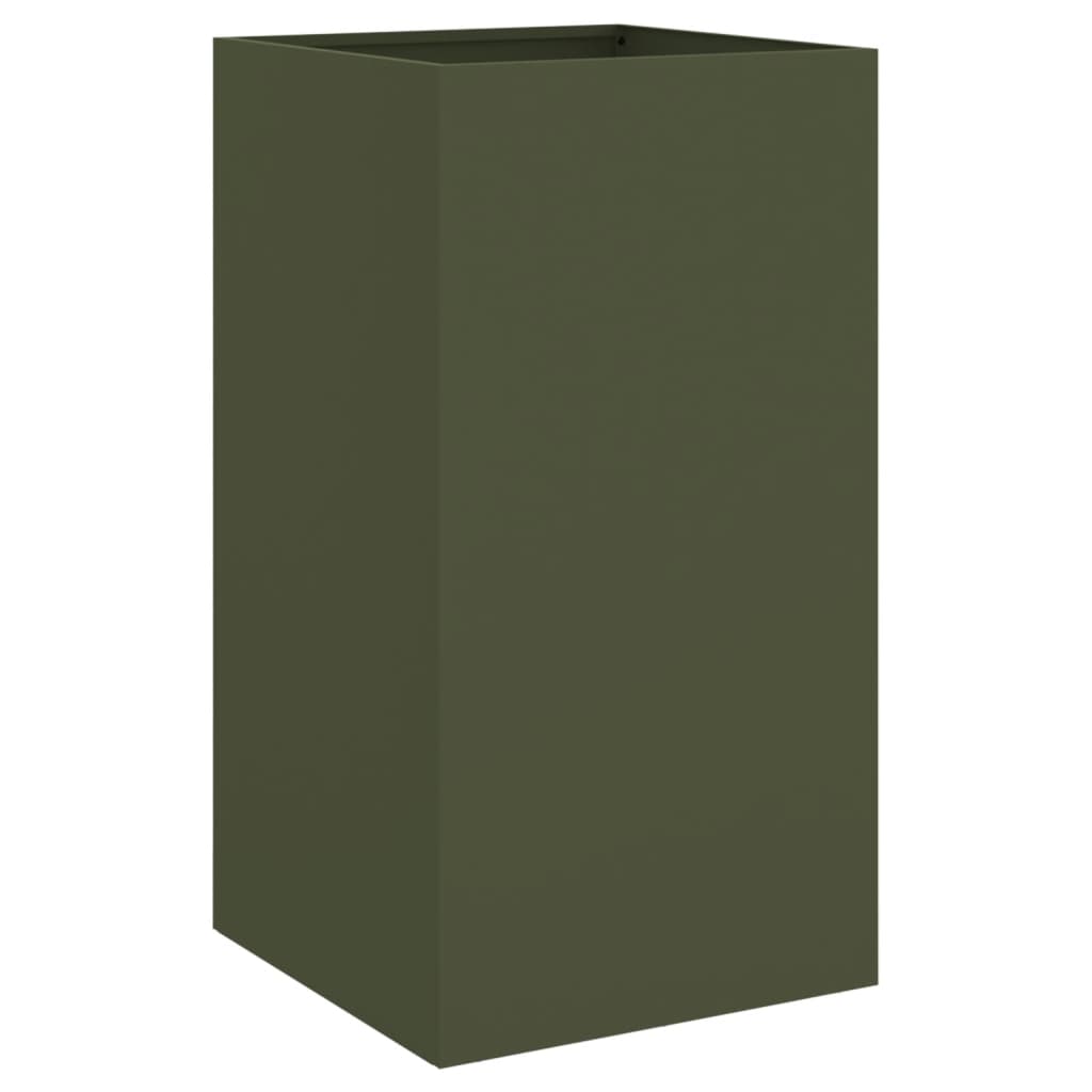 Vidaxl Planning box 42x38x75 cm steel olive green