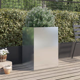 Vidaxx Pflanzgefäß 52x48x75 cm Edelstahl silberfarben