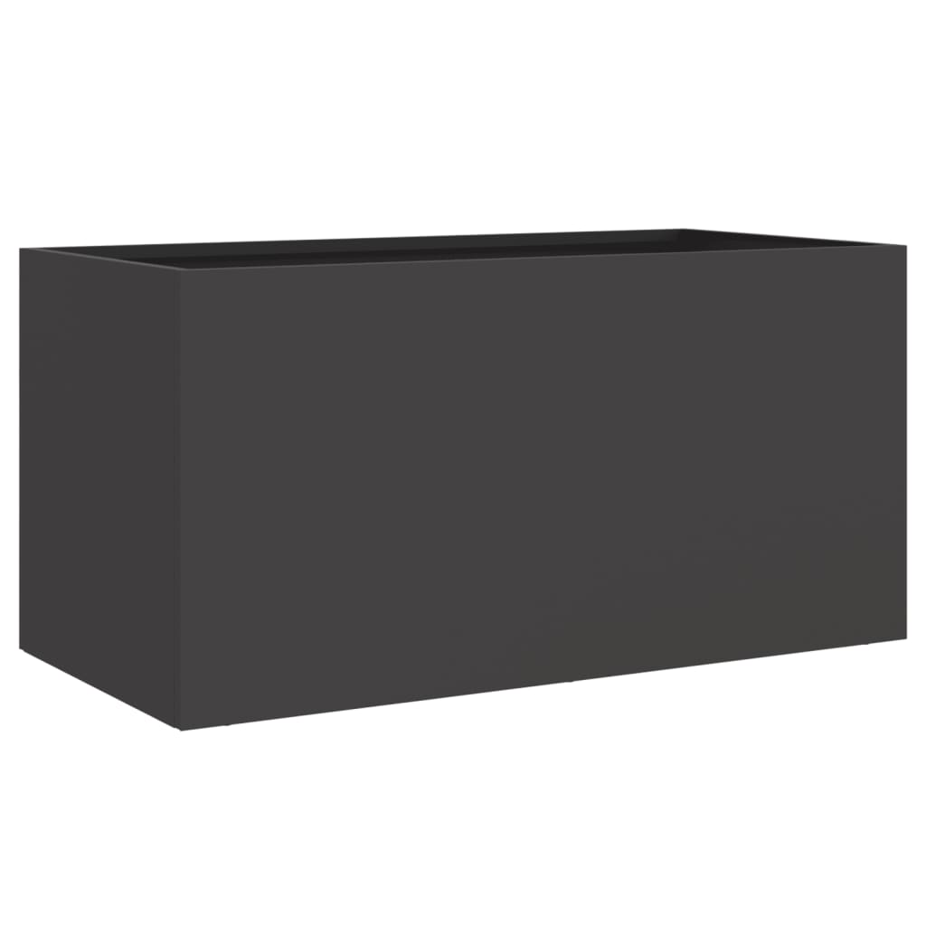 Vidaxx Pflanzgefäß 62x30x29 cm Stahl schwarz