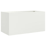 Vidaxx Pflanzgefäß 62x30x29 cm Stahl weiß