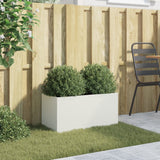 Vidaxx Pflanzgefäß 62x30x29 cm Stahl weiß