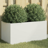 Vidaxx Pflanzgefäß 62x30x29 cm Stahl weiß