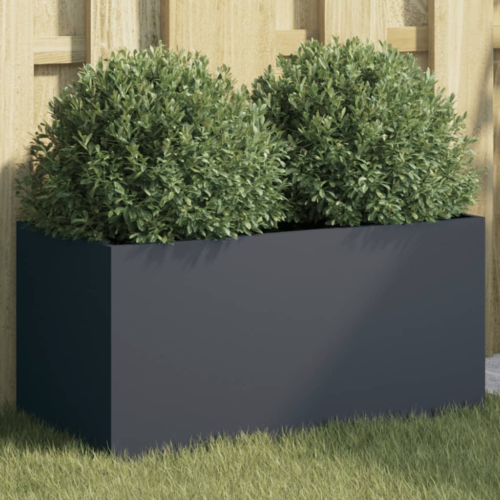 Vidaxx Pflanzgefäß 62x30x29 cm Stahl Anthrazit
