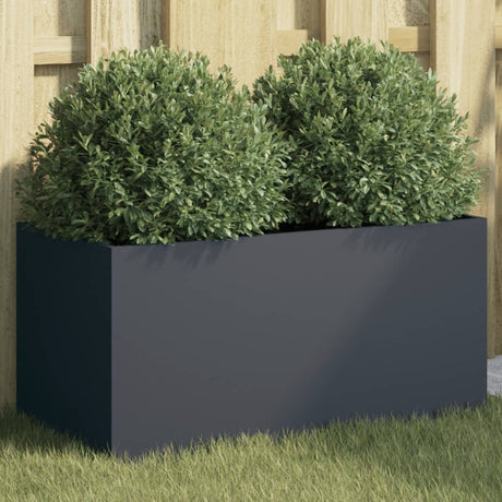 Vidaxx Pflanzgefäß 62x30x29 cm Stahl Anthrazit