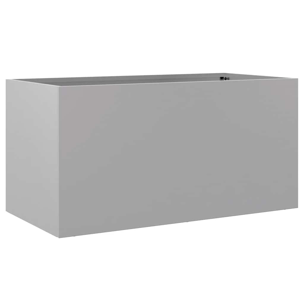 Vidaxx Pflanzgefäß 62x30x29 cm verzinkter Stahl silberfarben