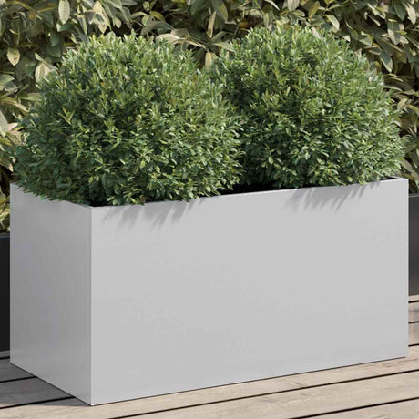 Vidaxx Pflanzgefäß 62x30x29 cm verzinkter Stahl silberfarben