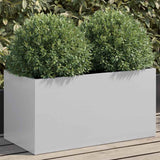 Vidaxx Pflanzgefäß 62x30x29 cm verzinkter Stahl silberfarben