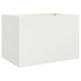 Vidaxl plantenbak 62x40x39 cm staal wit