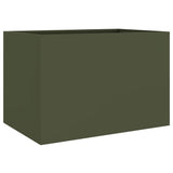 Boîte de planification Vidaxl 62x40x39 cm en acier vert olive