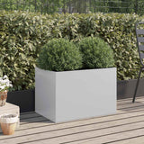 Vidaxx Pflanzgefäß 62x40x39 cm verzinkter Stahl silberfarben