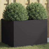 Vidaxx Pflanzgefäß 62x47x46 cm Stahl schwarz