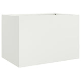 Vidaxx Pflanzgefäß 62x47x46 cm Stahl weiß