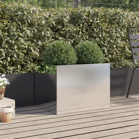 Vidaxx Pflanzgefäß 62x47x46 cm Edelstahl silberfarben