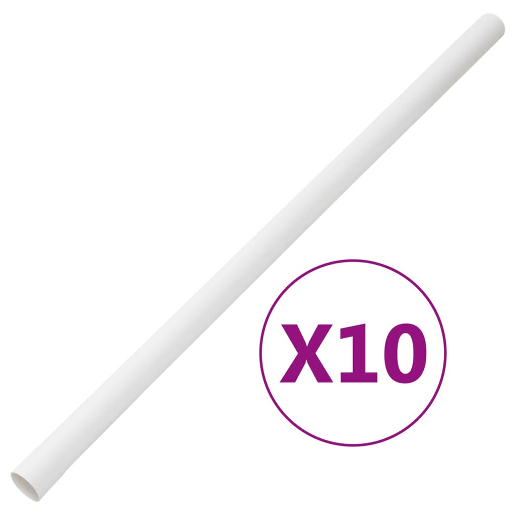 Vidaxxl Kabelkanäle mit Schellen ø30 mm 10 m PVC