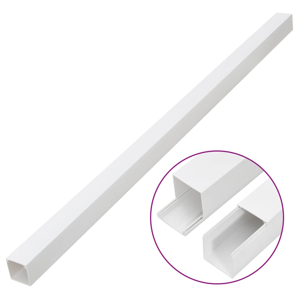 Vidaxxl Kabelkanal 50x25 mm 10 m PVC