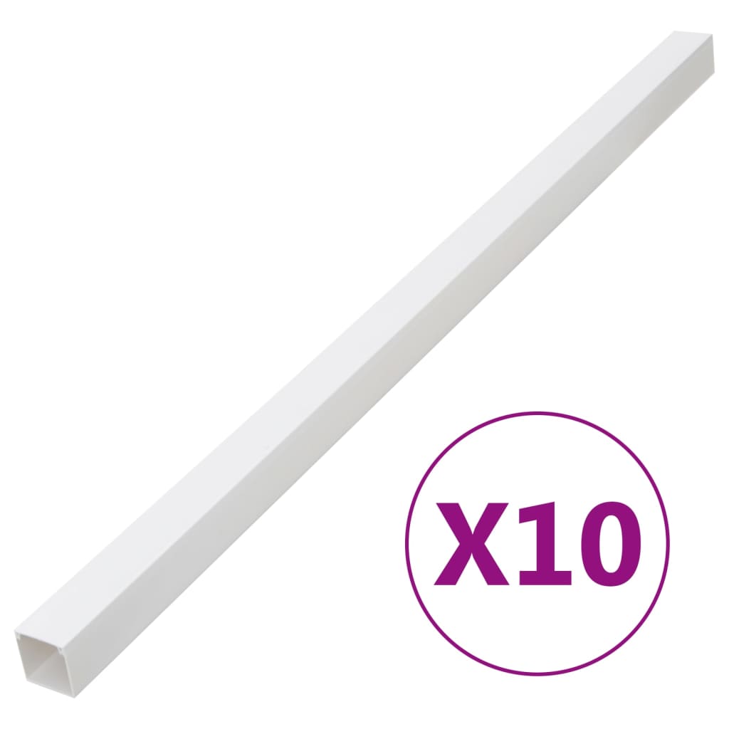 Vidaxxl Kabelkanal 100x60 mm 10 m PVC