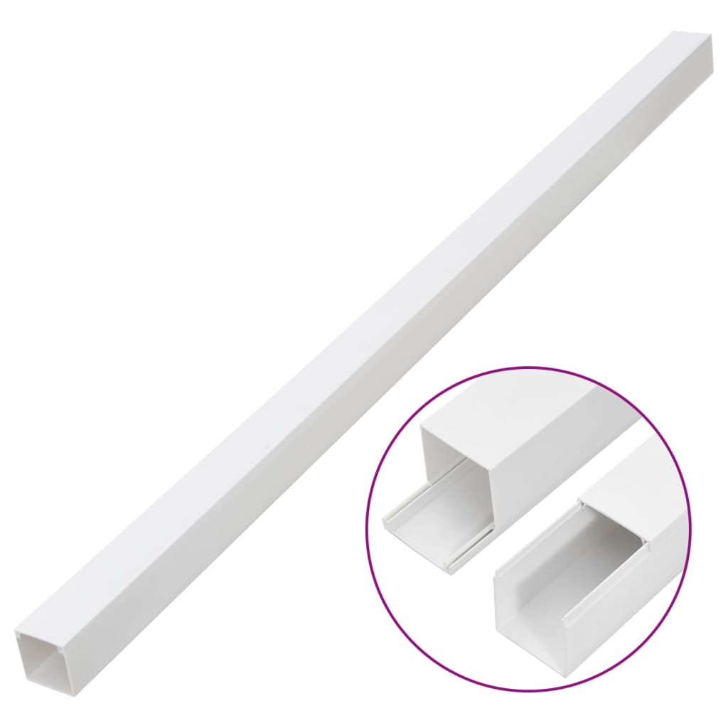 Vidaxxl Kabelkanal 100x60 mm 10 m PVC
