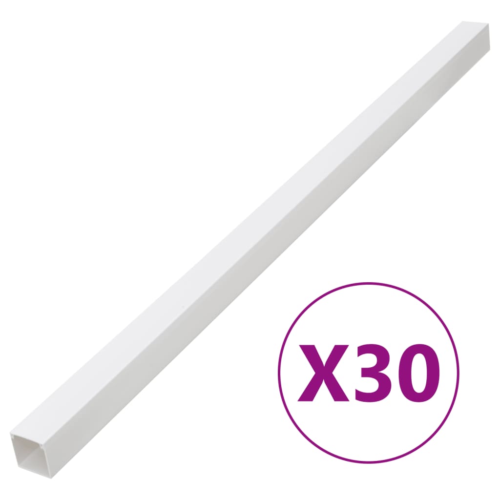 Vidaxxl Kabelkanal 100x60 mm 30 m PVC