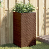 Vidaxl Planters 2 St 40x40x80 cm Poli rattana rjava