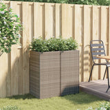 Vidaxl Planters 2 ST 40x40x80 cm Poly Rattan Grey